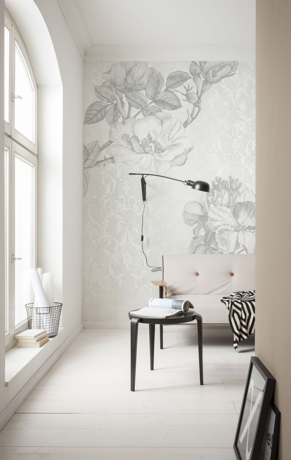Sanders & Sanders fotobehang barok grijs wit - 200 x 250 cm - 611937