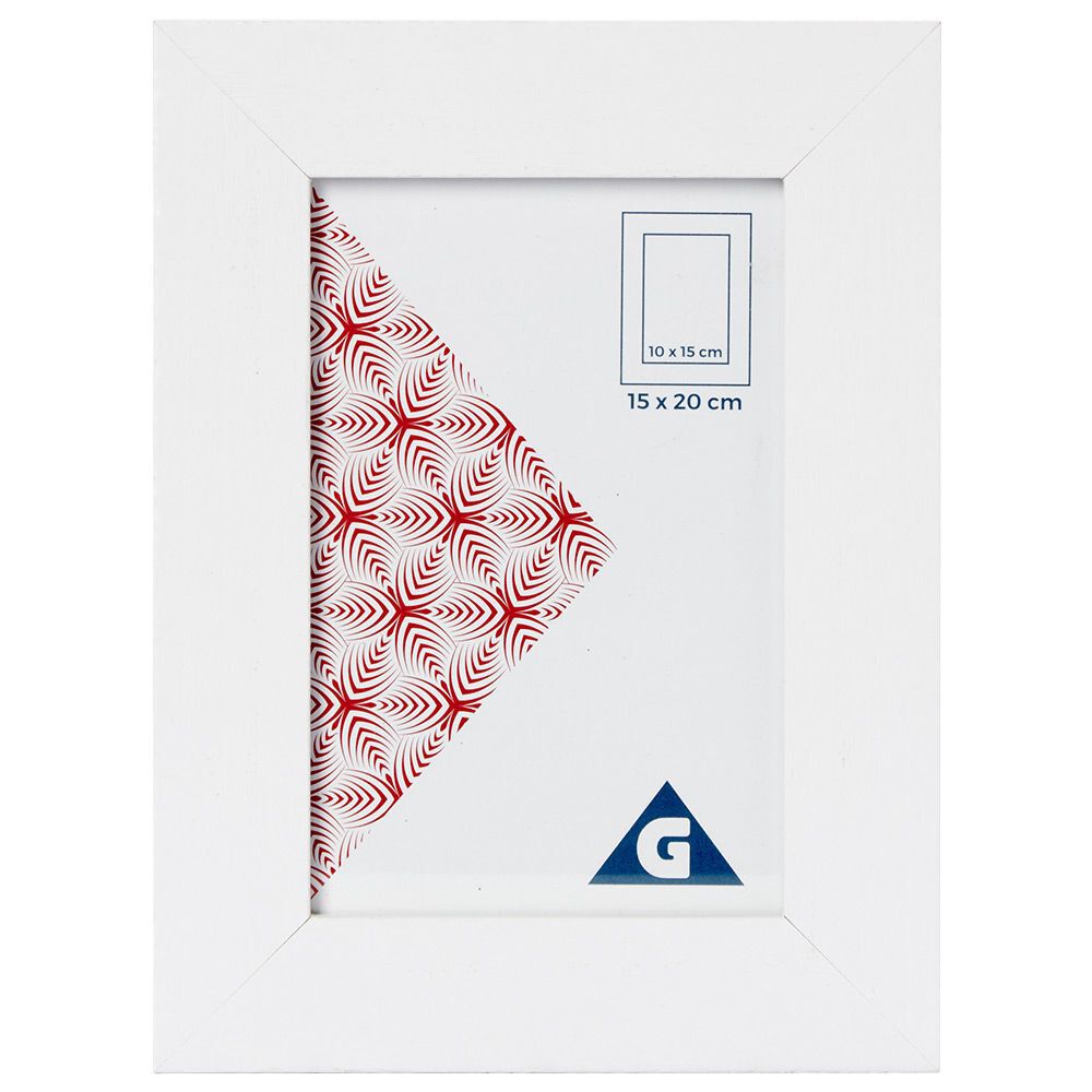 Cadre photo bois blanc 15x20cm pour photo 10x15cm