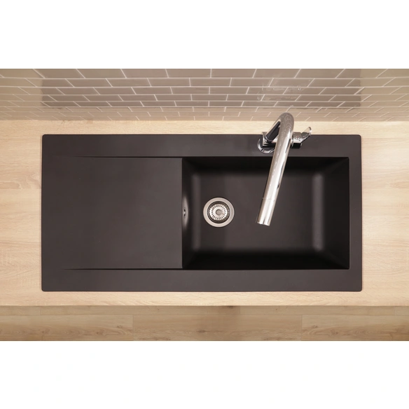 Einbauspüle »Denver«, Granit Mineralite 100 x 50 schwarz