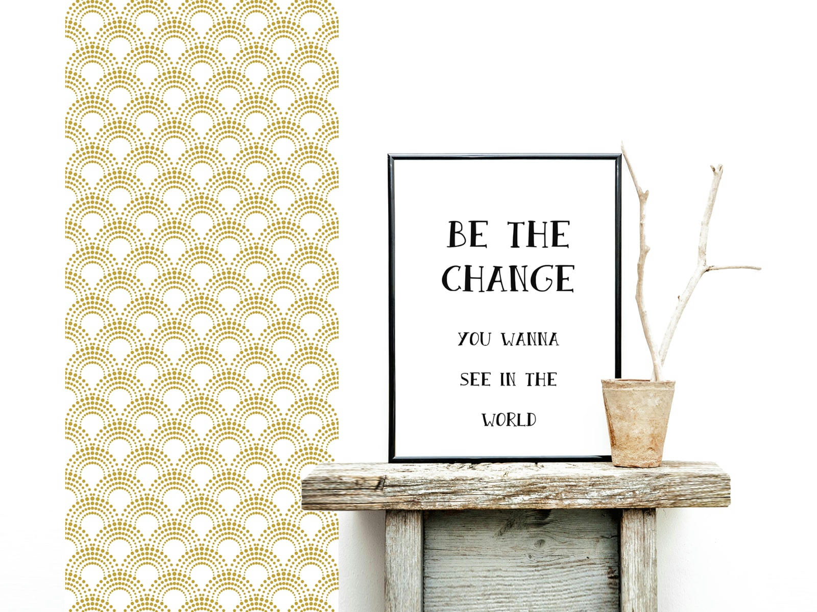 - Papier peint adhésif clair de lune or 60cmx2m50