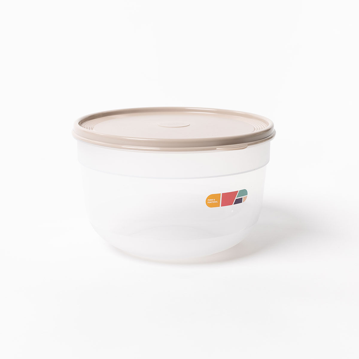 Caixa hermética redonda bege 4l