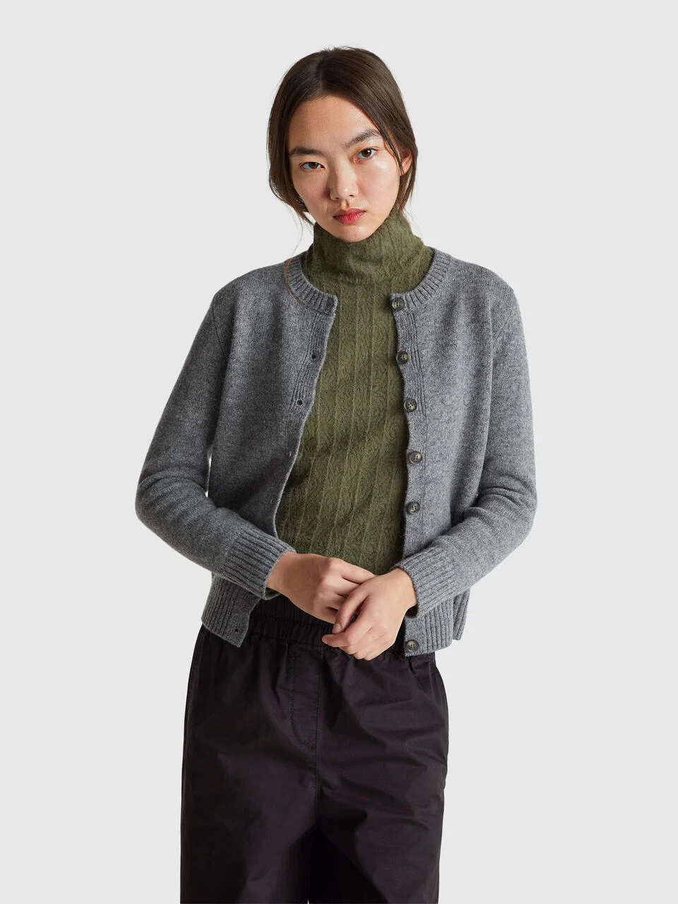 Cardigan in pure Shetland wool