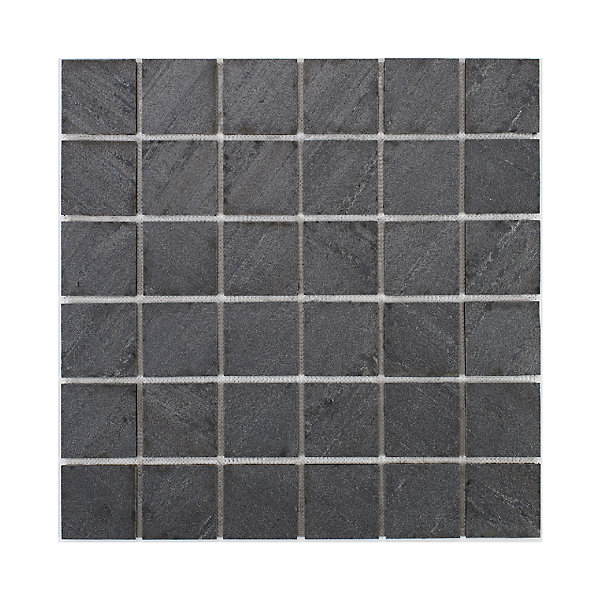 Mosaïque en pierre naturelle 100 x 50 cm - carreau 5 x 5 cm graphite noir