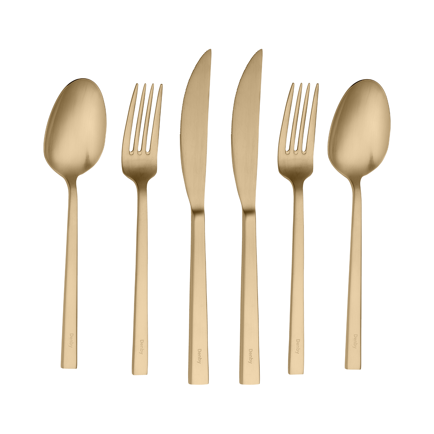 Linear Champagne 6 Piece Cutlery Set