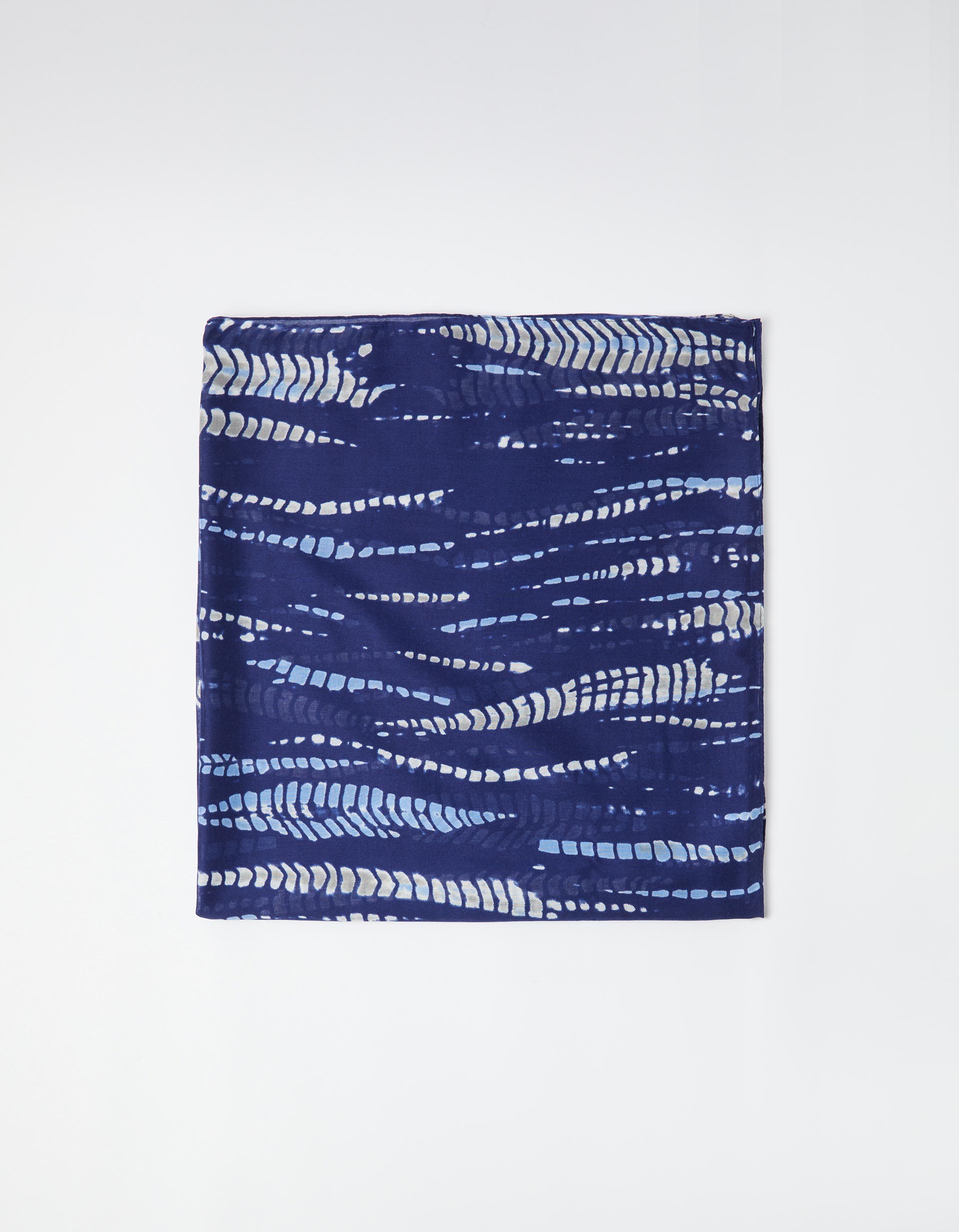 Cachecol Estampado, Mulher, Azul