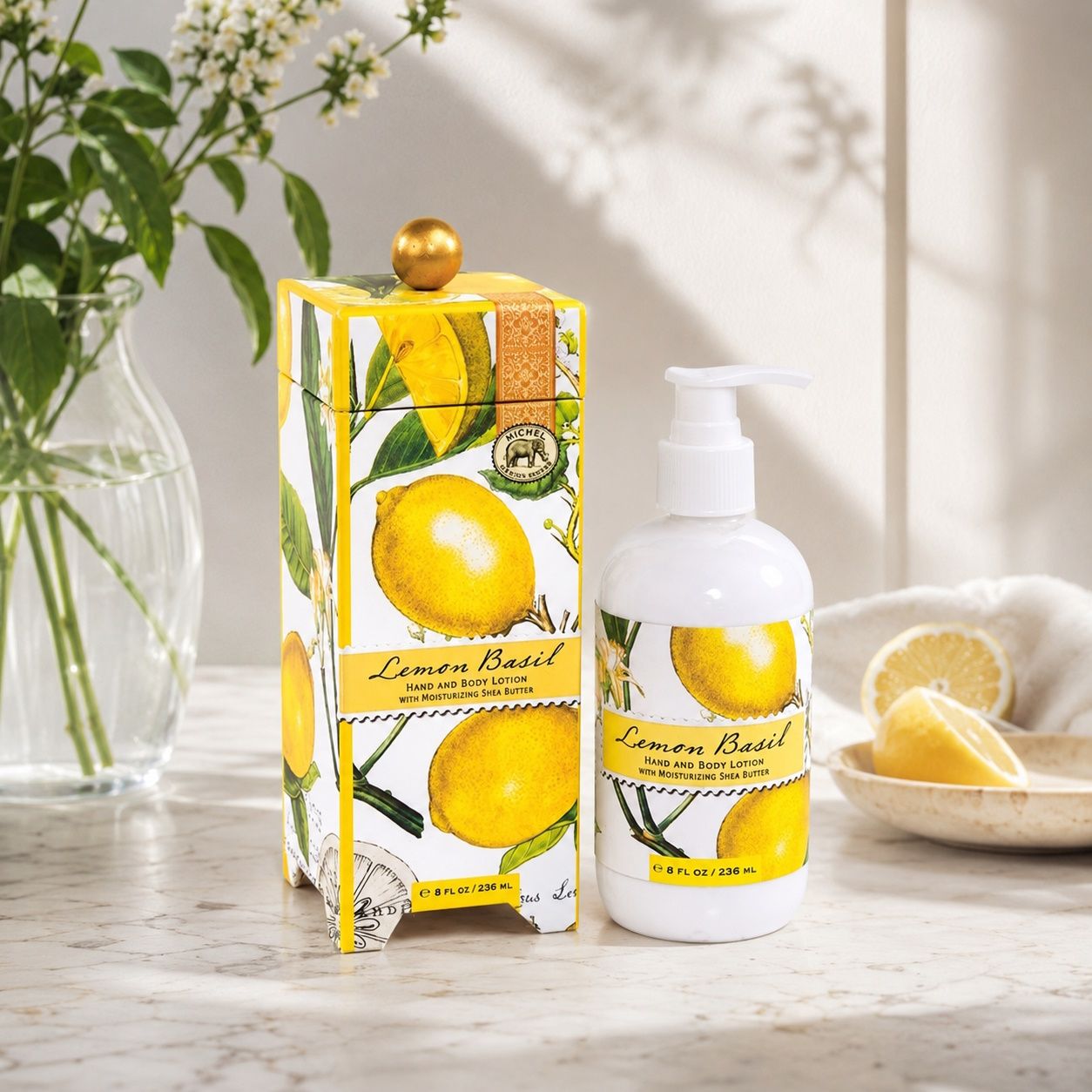 Michel Design Works Lemon Basil Hand & Body Lotion with Shea Butter 236ml