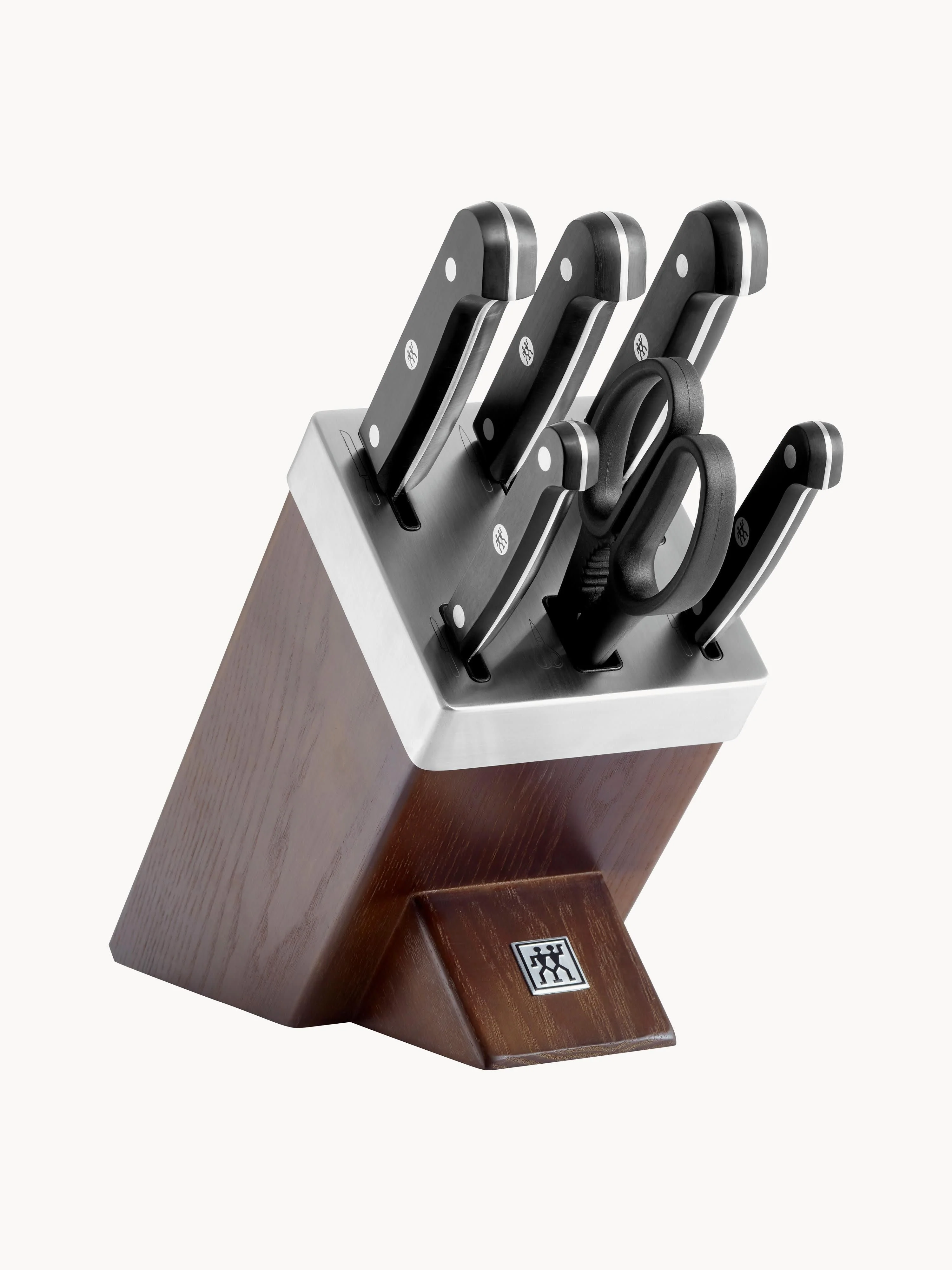 Selbstschärfender Messerblock Gourmet mit 5 Messern und 1 Schere