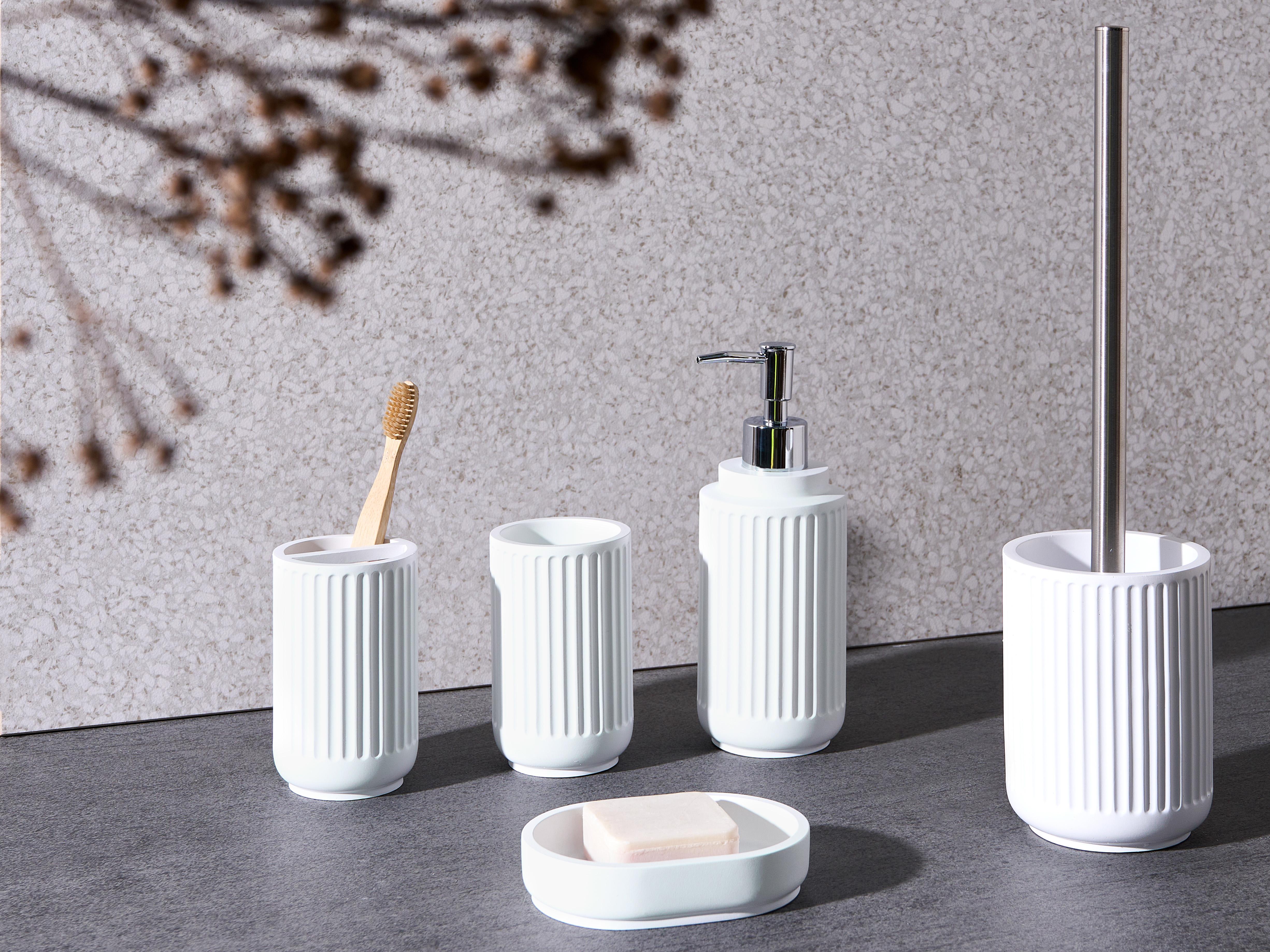 5-Piece Bathroom Accessories Set HUARMEY White