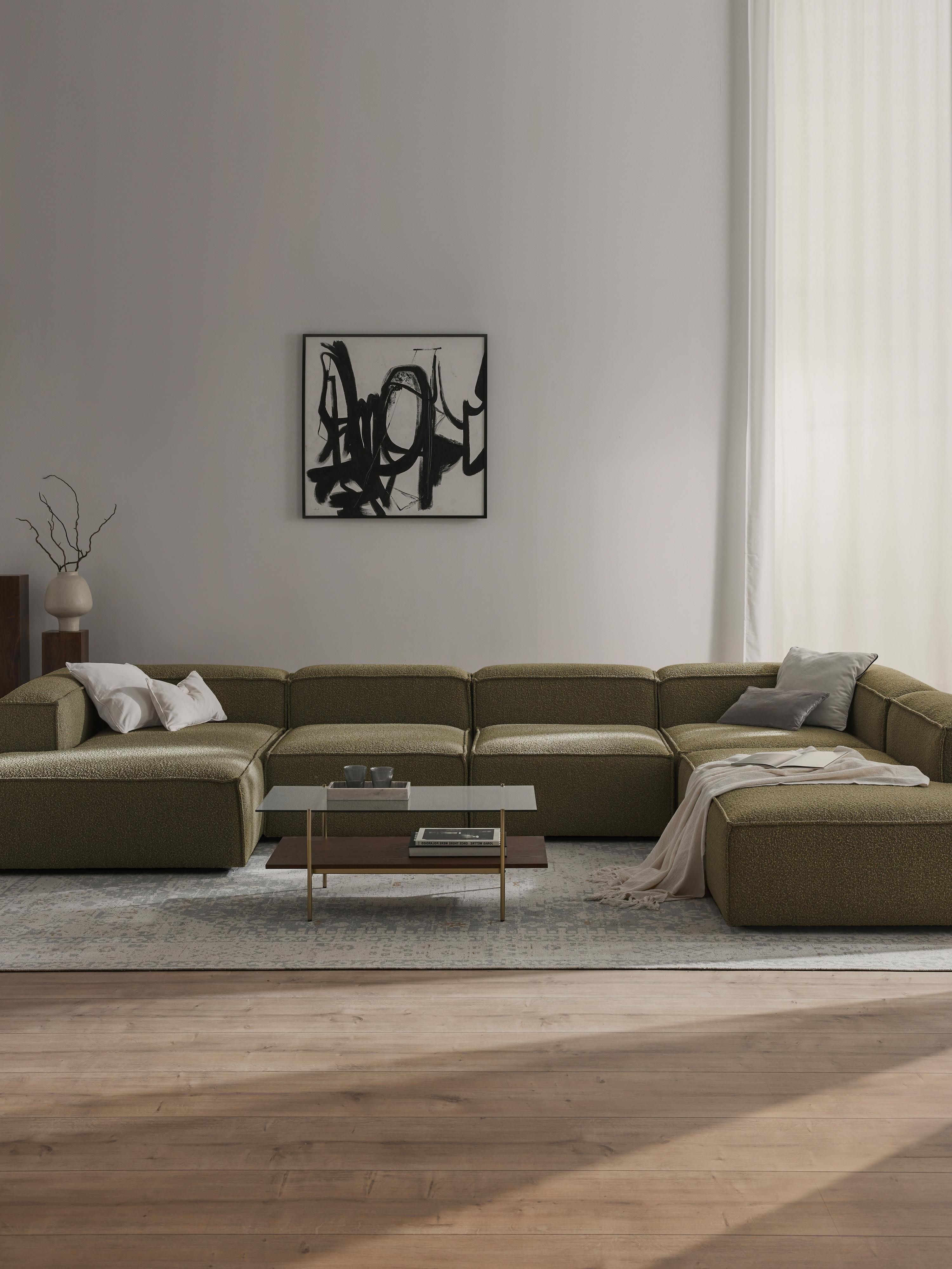 Modulares XL Sofa Lennon aus Bouclé