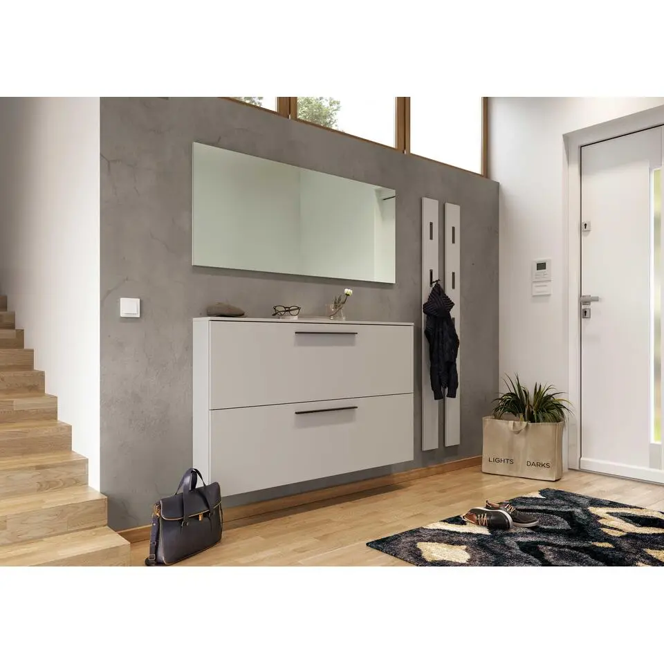 Schoenenkast Jonas 140cm met twee deuren - kasjmier beige