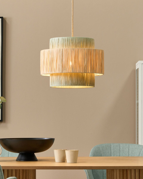 Lampa wisząca papierowy teksturowany klosz
