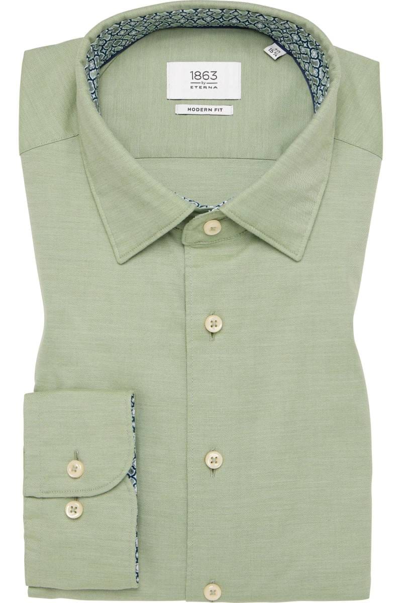 ETERNA 1863 Modern Fit Hemd grün, Einfarbig