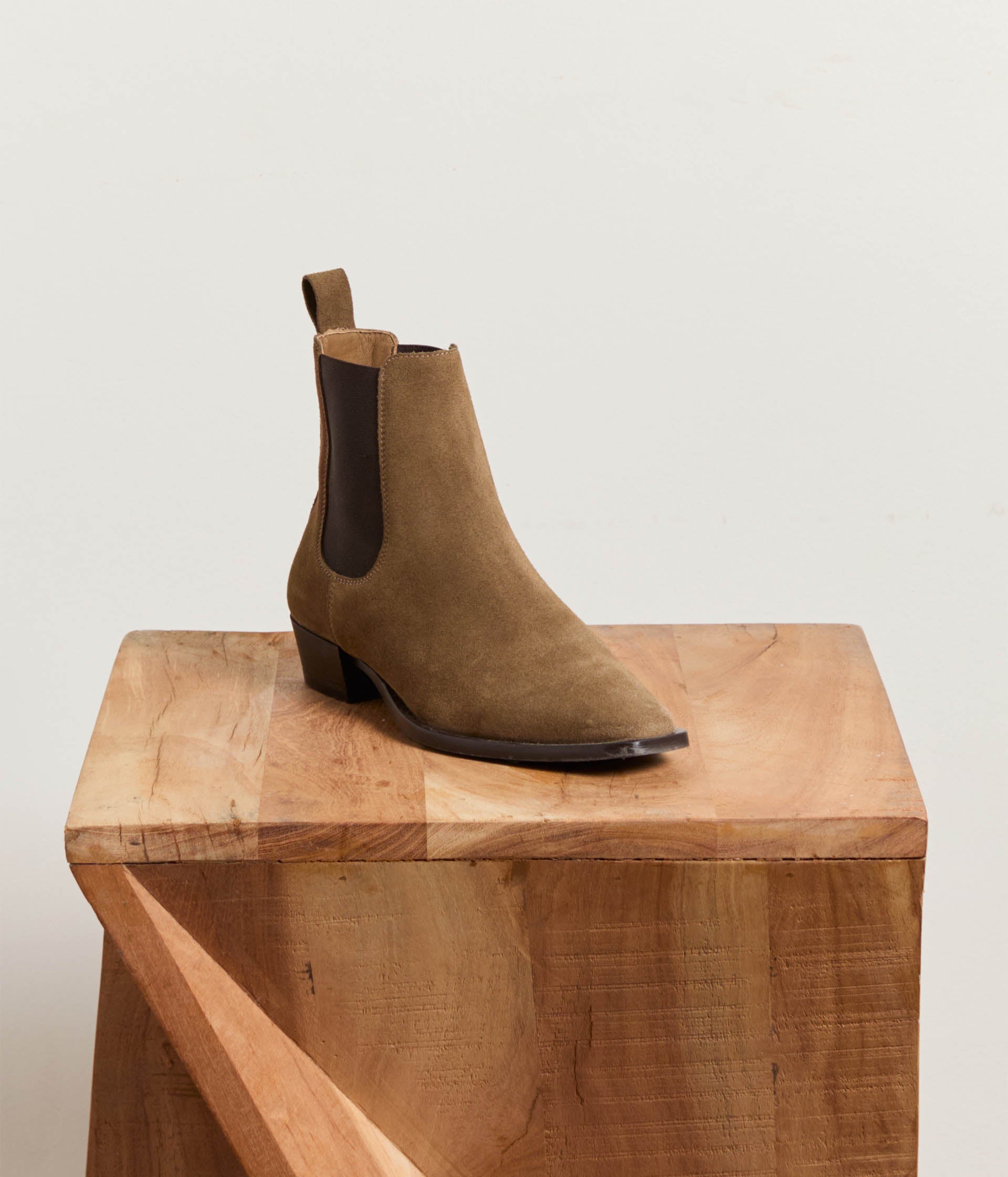 Boots velours taupe Pongo