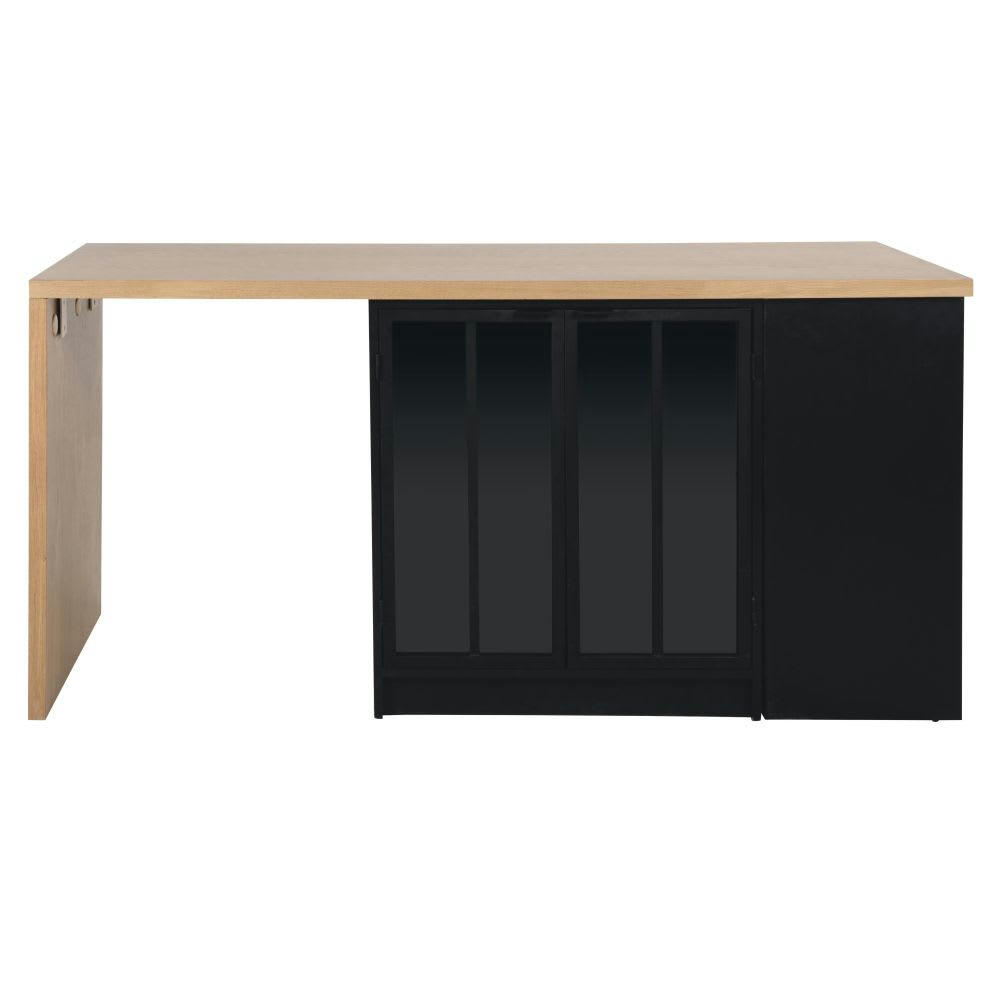 Eliaz - Îlot central cuisine 2 portes bicolore