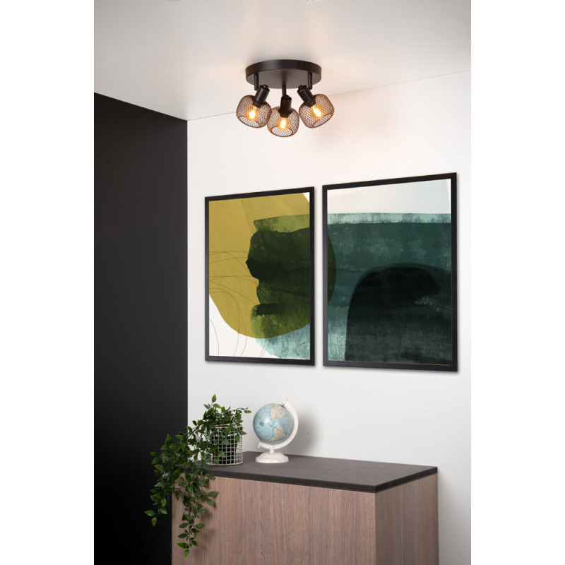 Spot Maren noir E14 3 x 40 W LUCIDE