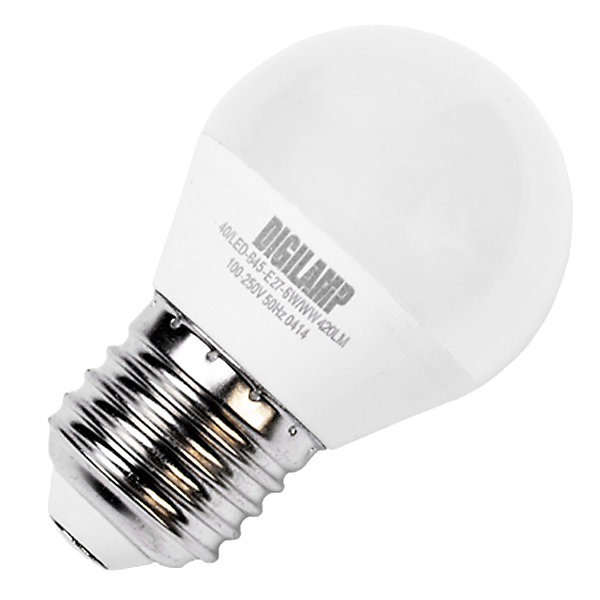 Lot de 10 Ampoule LED E27 6W G45 équivalent à 45W Blanc Froid 6000K