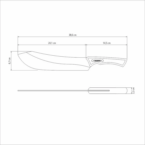 Messer »CHURRASCO BLACK«, für Fleisch, 38 cm