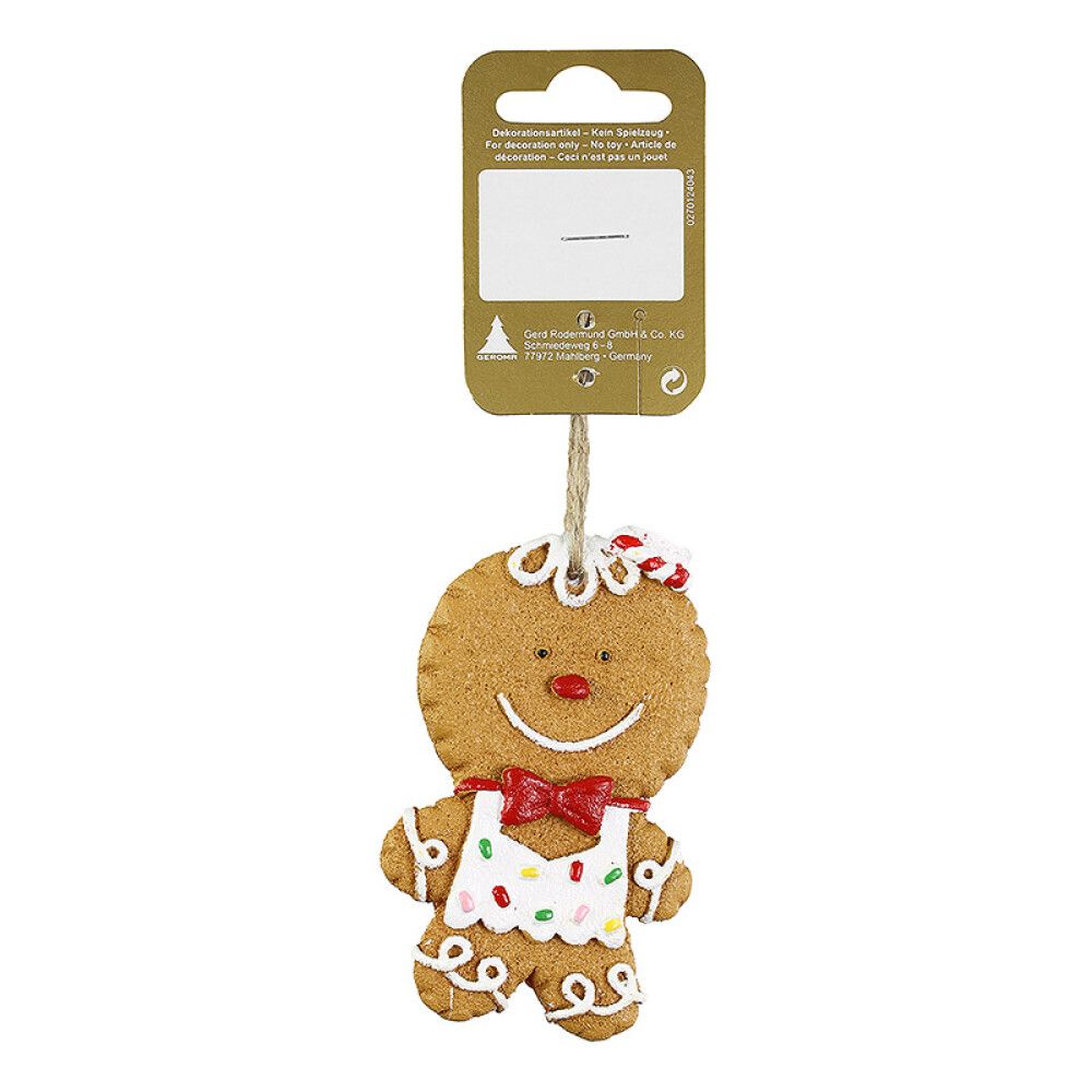 JULETREPYNT PEPPERKAKE 10CM BRUN