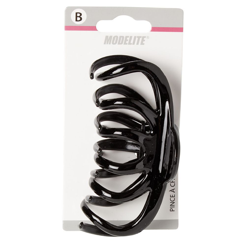Pince à cheveux noir brillant L.11 cm