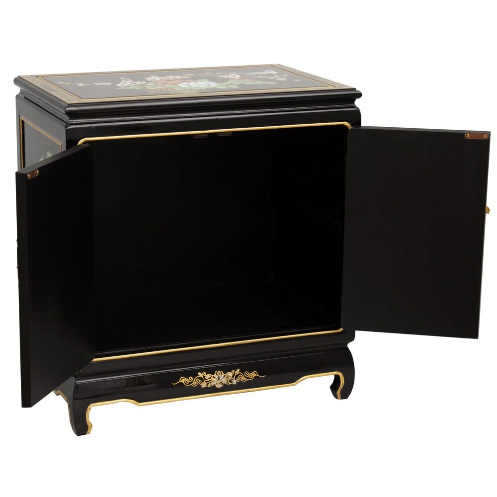 Black Lacquer End Table