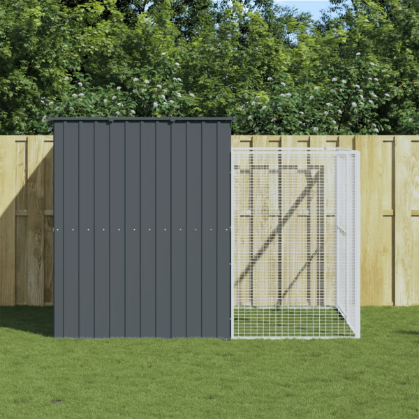 VidaXL buda dla psa Antracyt 214 x 253 x 181 cm Stal