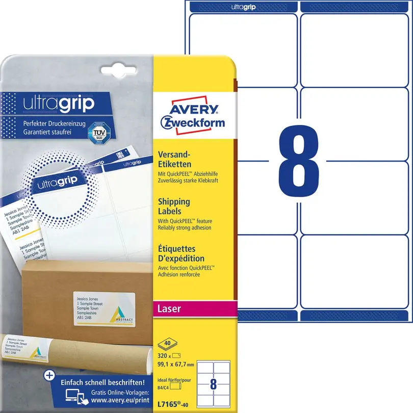 Etiketten 40er-Set Ultragrip