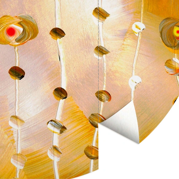 Vliestapete »Runde Vliestapete«, Niksic Kunstdruck Golden Eye, mehrfarbig, matt