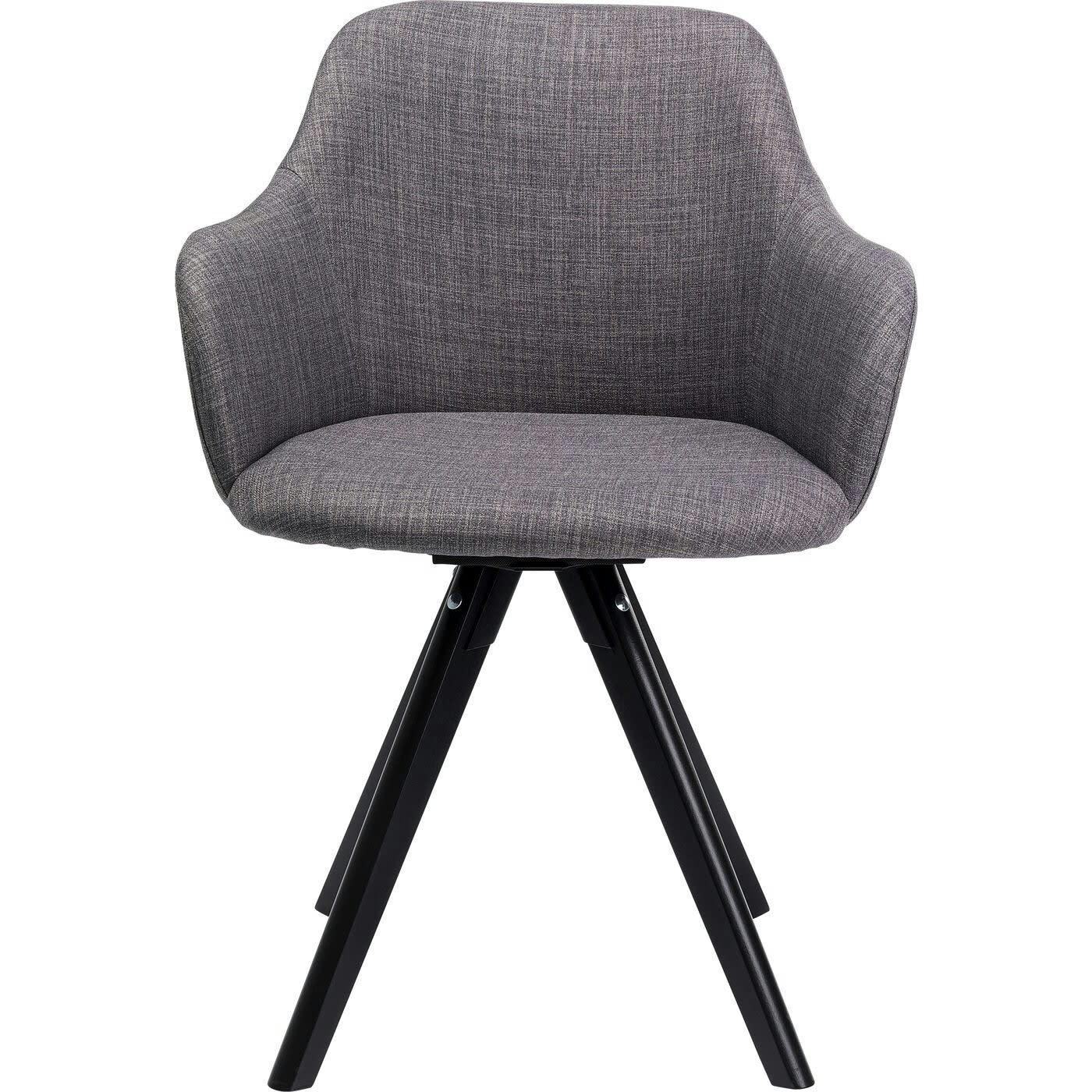 LADY - Chaise grise et hêtre noir