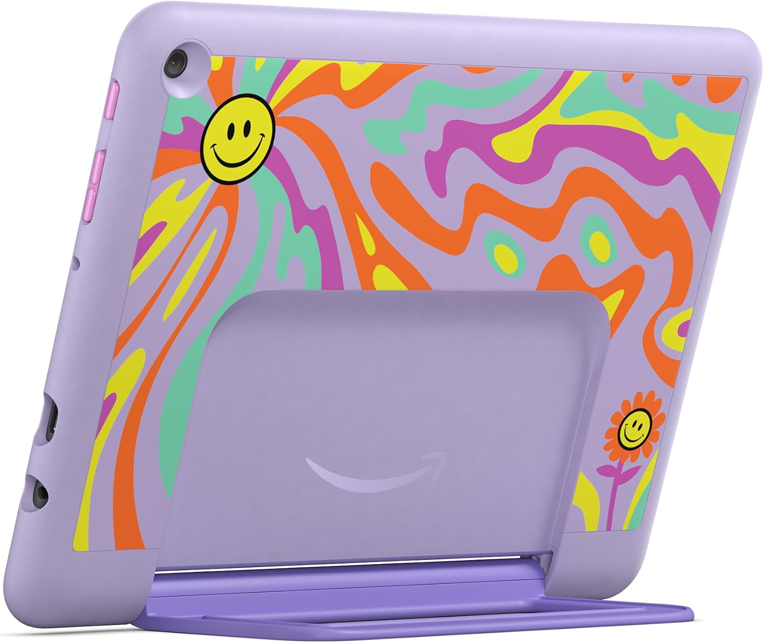 Amazon Fire HD 10 Kids Pro tablet, ages 6-12. Bright 10.1 HD screen, includes ad-free content, robust parental controls, 13-hr battery and slim case for older kids, 32 GB, Happy Day