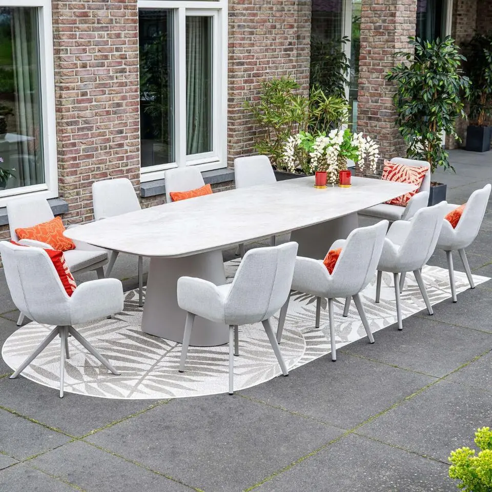 Denver dining tuintafel - 320x120 cm - taupe - Verona sand