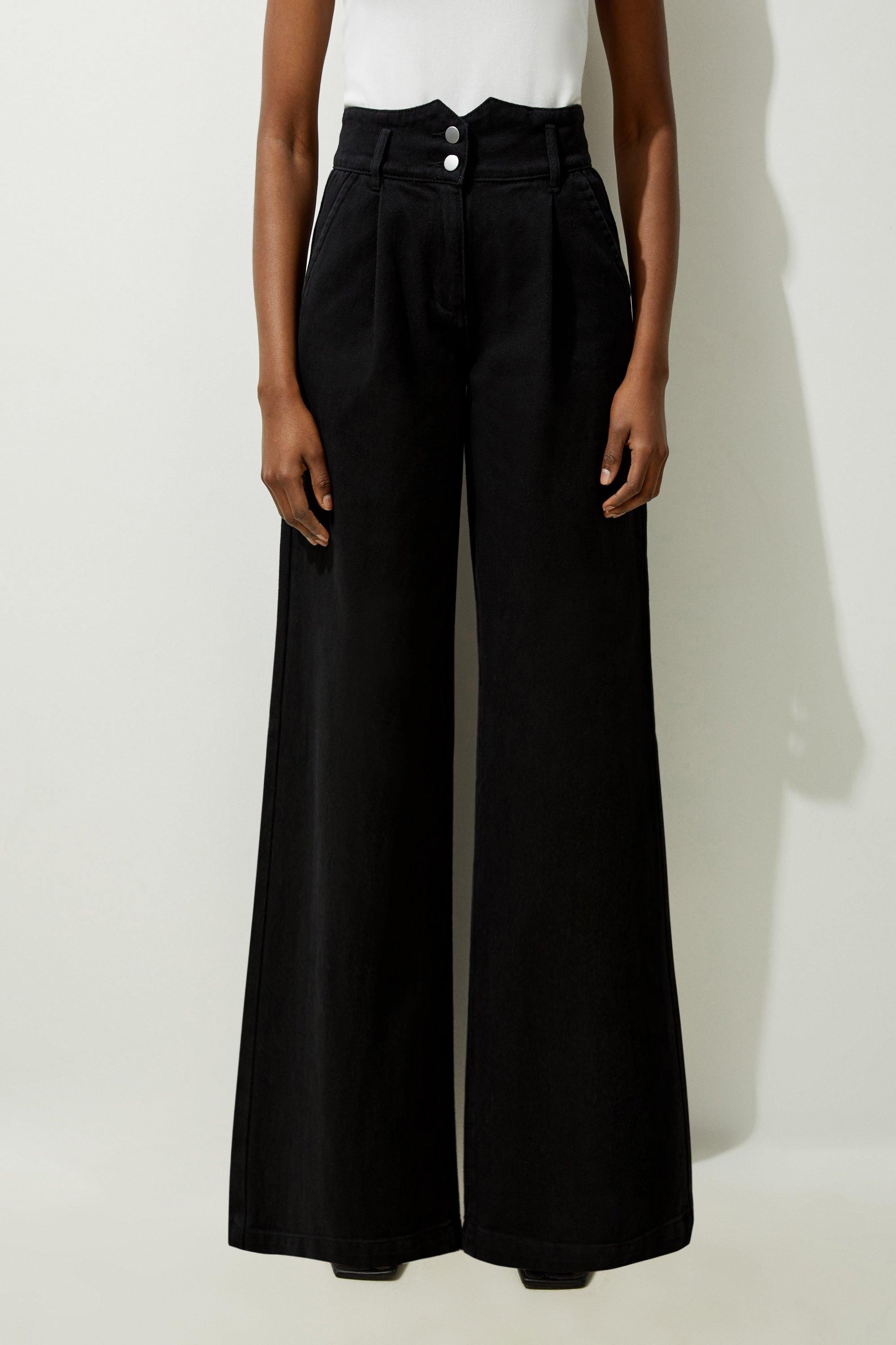 KarenMillen Denim Wide Leg Trousers