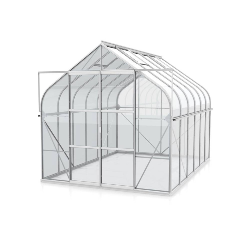 Serre en verre Dione aluminium anodisé 9,9 m² VITAVIA