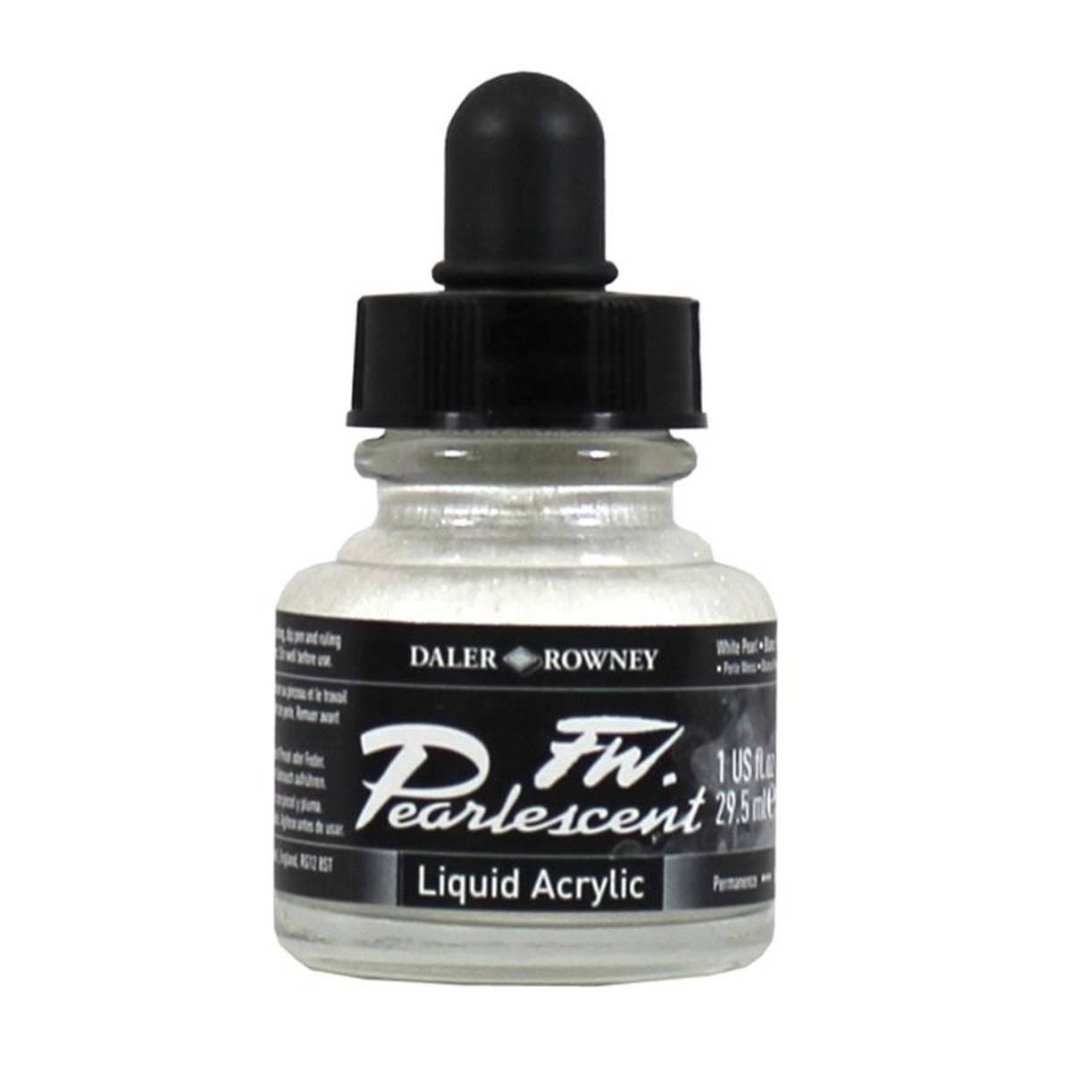 Daler-Rowney White Pearl FW Pearlescent Liquid Acrylic 29.5ml