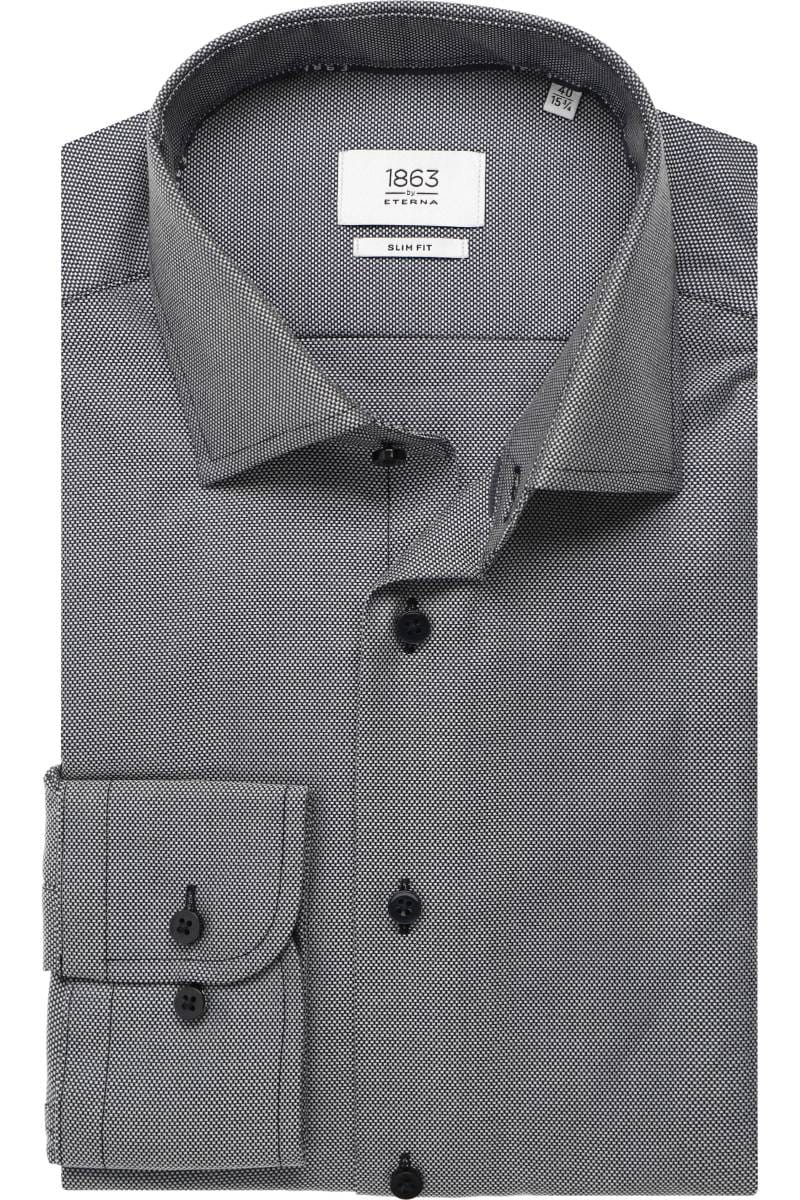 ETERNA 1863 Slim Fit Hemd marine, Strukturiert