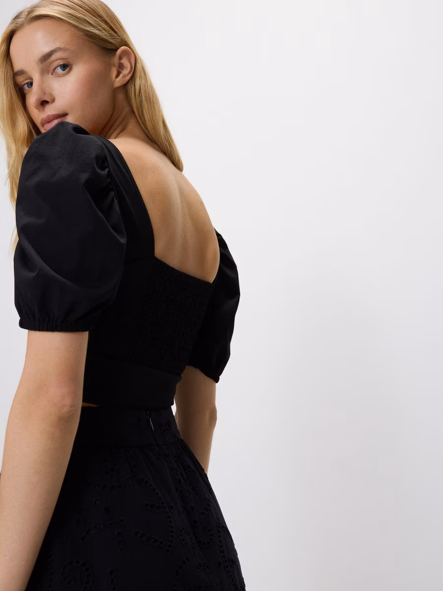 Blouse With Puff Sleeves
