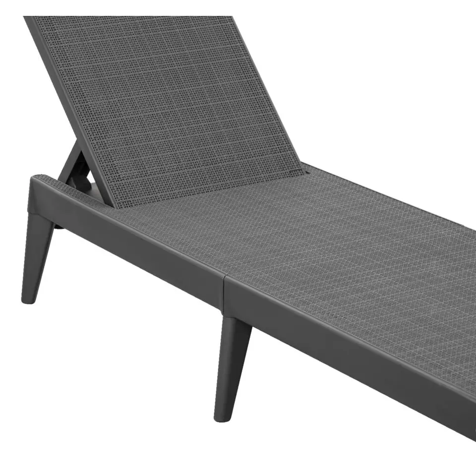 Ligbed Sirolo - kunststof/antraciet - 29x168x60 cm