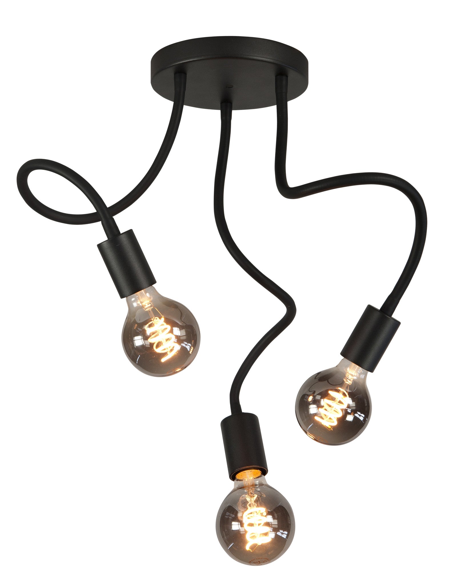 Highlight Plafondlamp Flex Zwart Mat Zwart 50cm 3 Lichts