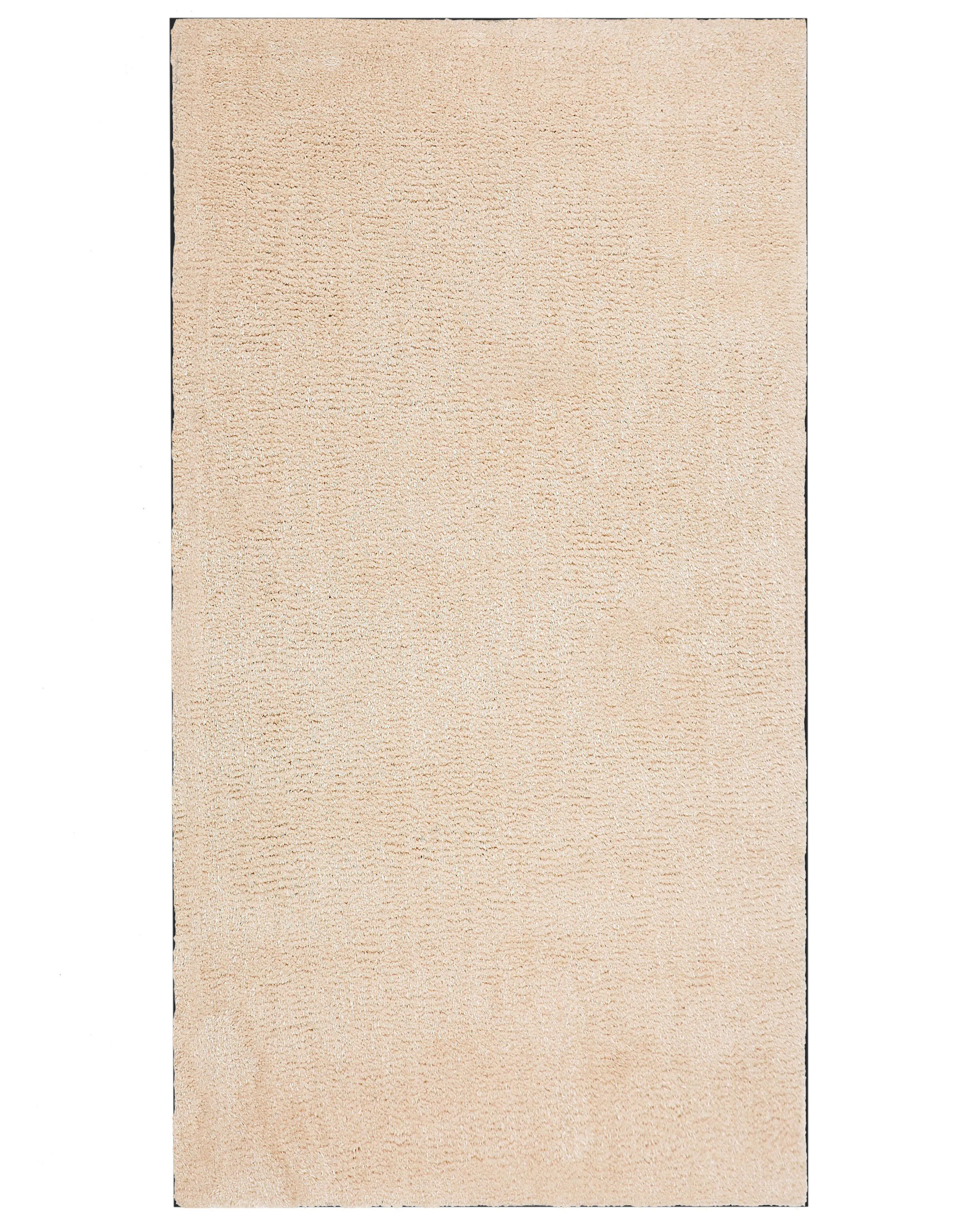 Shaggy Rug DEMRE Light Beige 80 x 150 cm