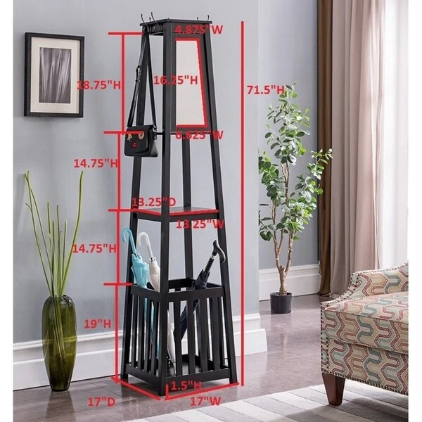 Porch & Den Dana Black Coat Rack