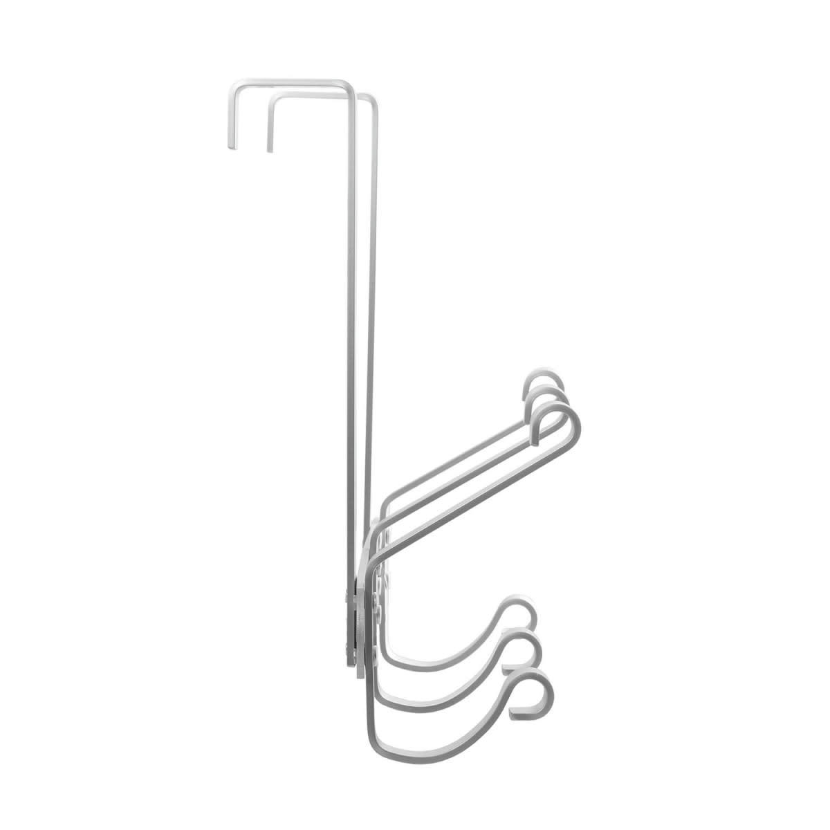 - Portemanteau de porte en métal chromé 3 crochets