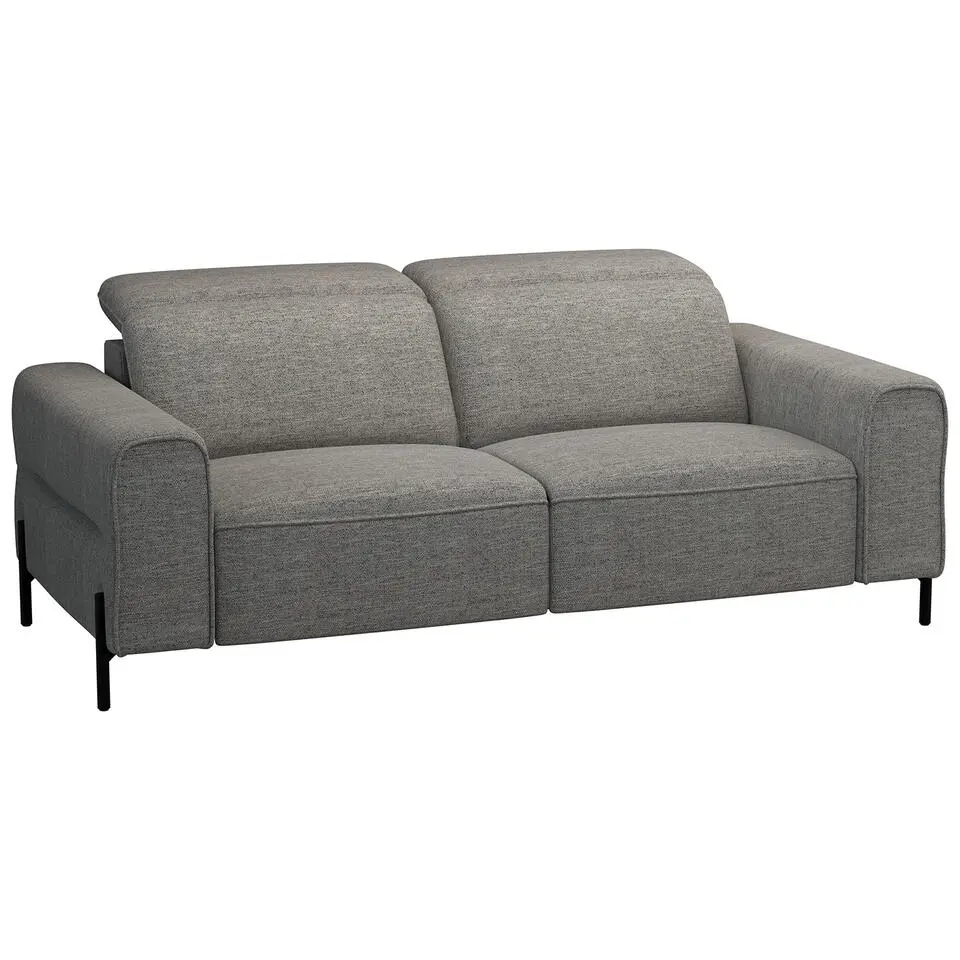 Bank Dave 3-zits - stof Pure - grijs