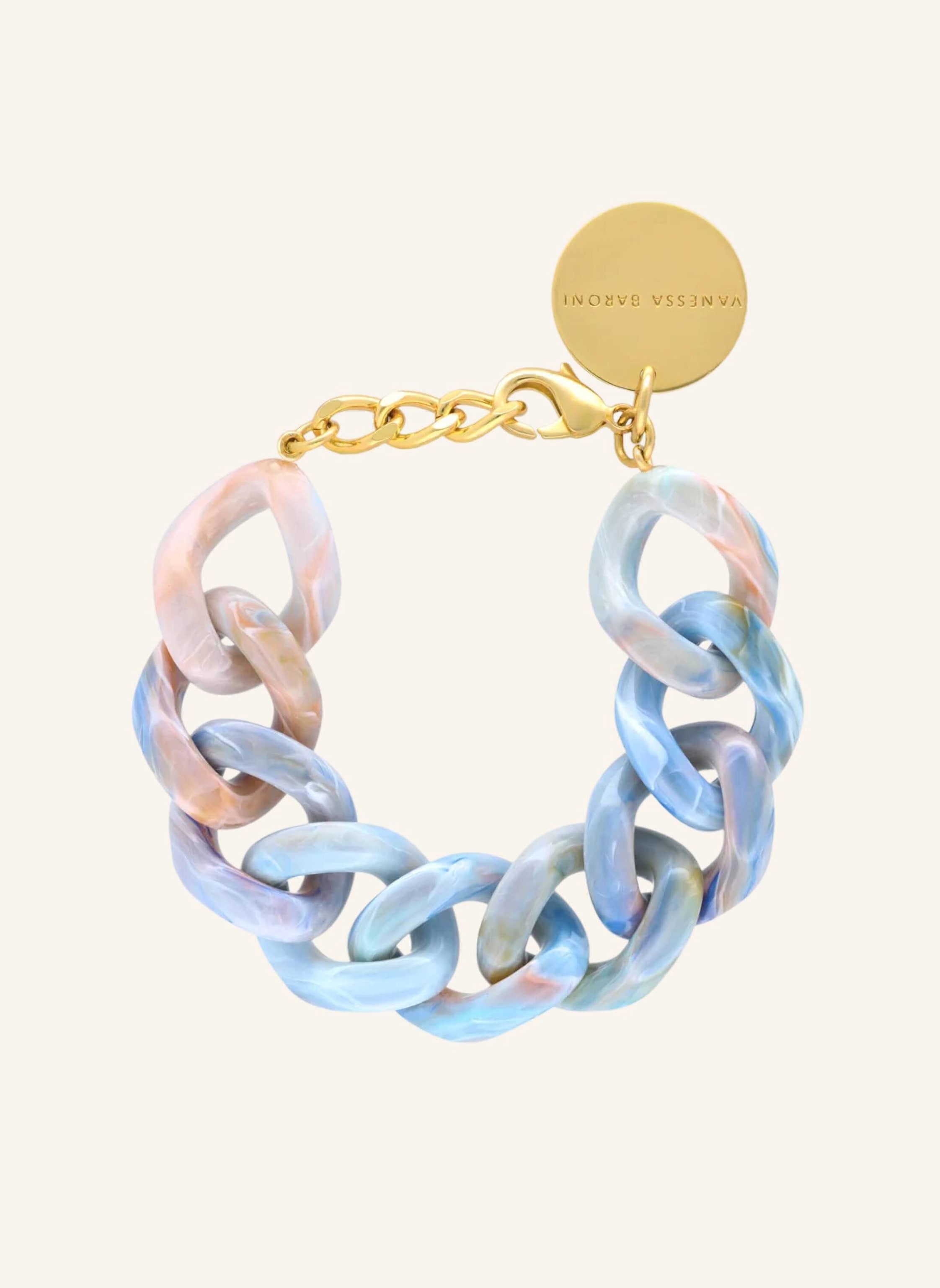 VANESSA BARONI Armbänder FLAT CHAIN BRACELET SEA WAVE by GLAMBOU