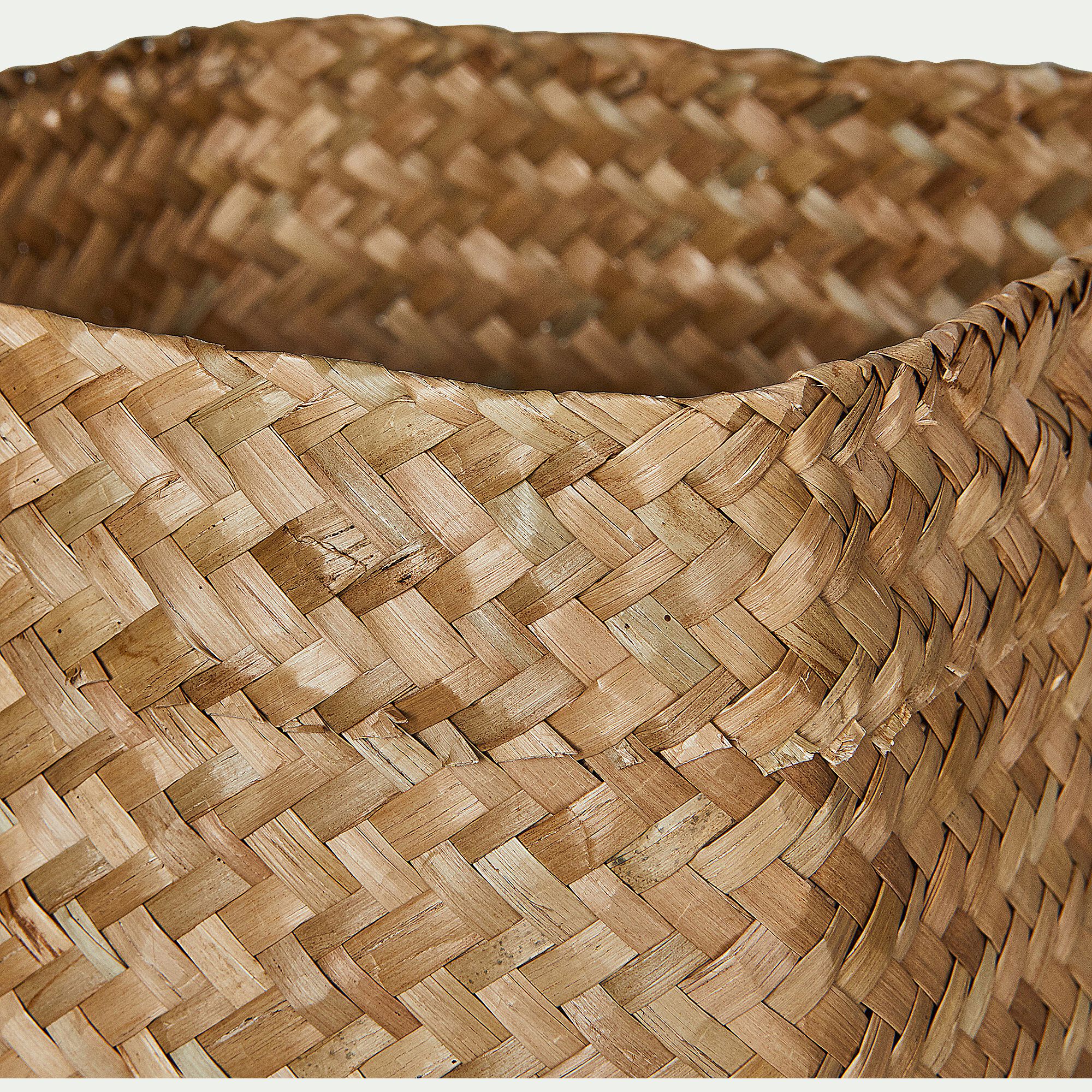 LILY - Lot de 2 paniers en jonc de mer - naturel