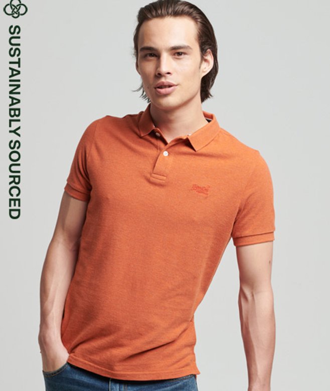 Organic Cotton Essential Classic Pique Polo Shirt