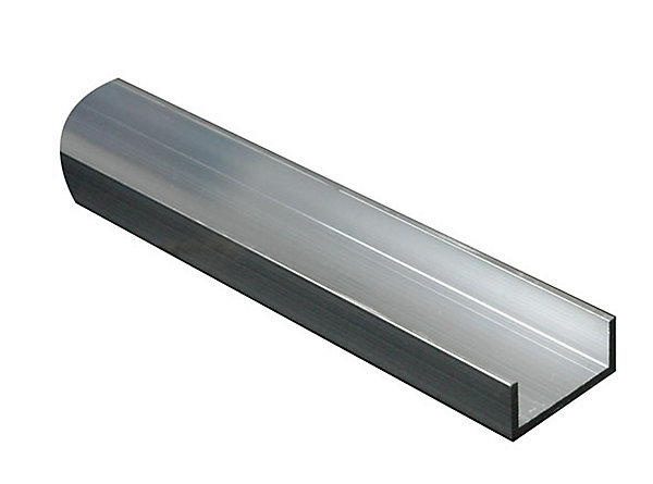 Cimaise aluminium brut 15 x 7 x 10 mm Ep. 1,5 mm, 1 m