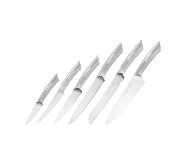 New Scanpan Classic Steel 7Pc Oak 7 Piece Knife Block Set 18381