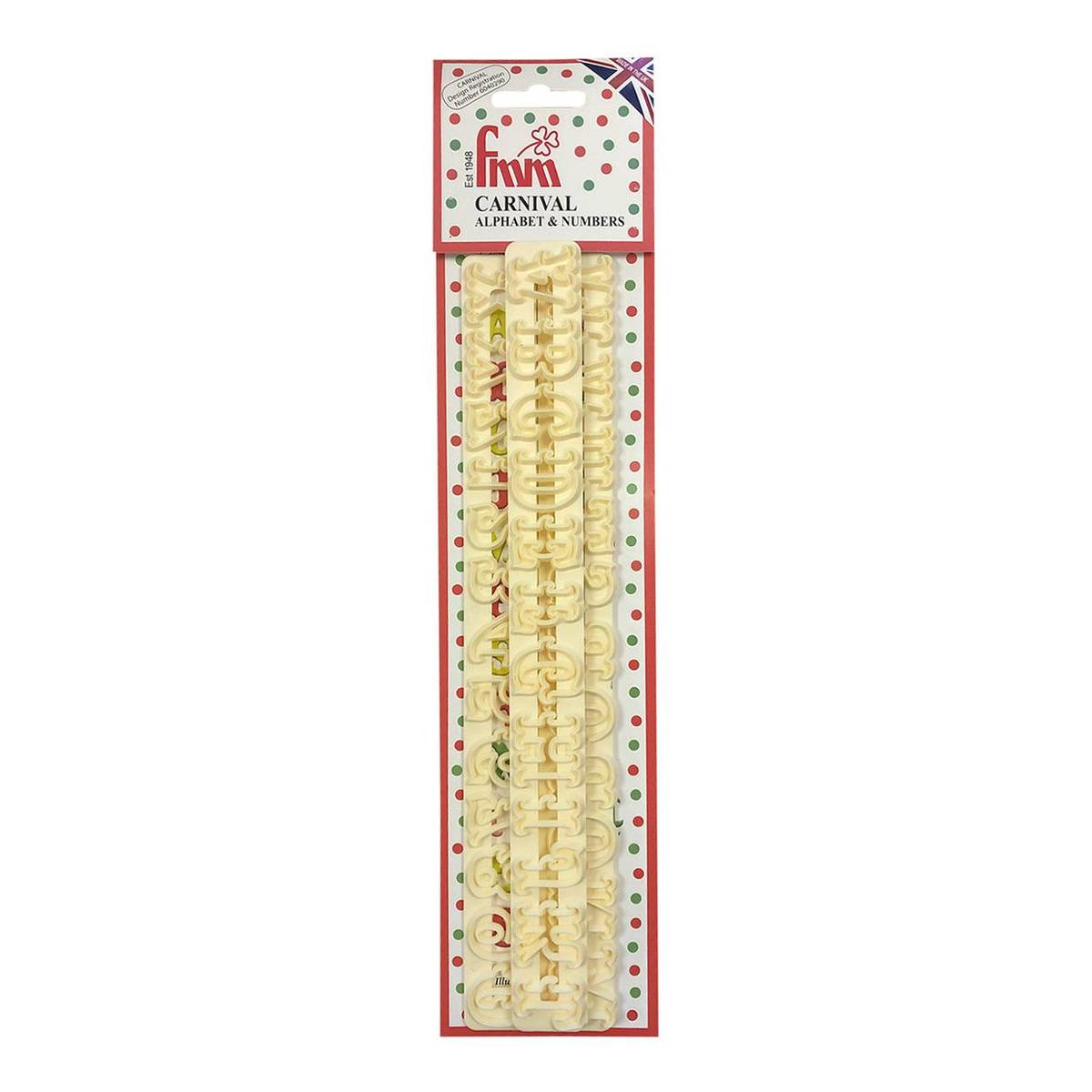 FMM Carnival Alphabet and Number Cutters 3 Pieces