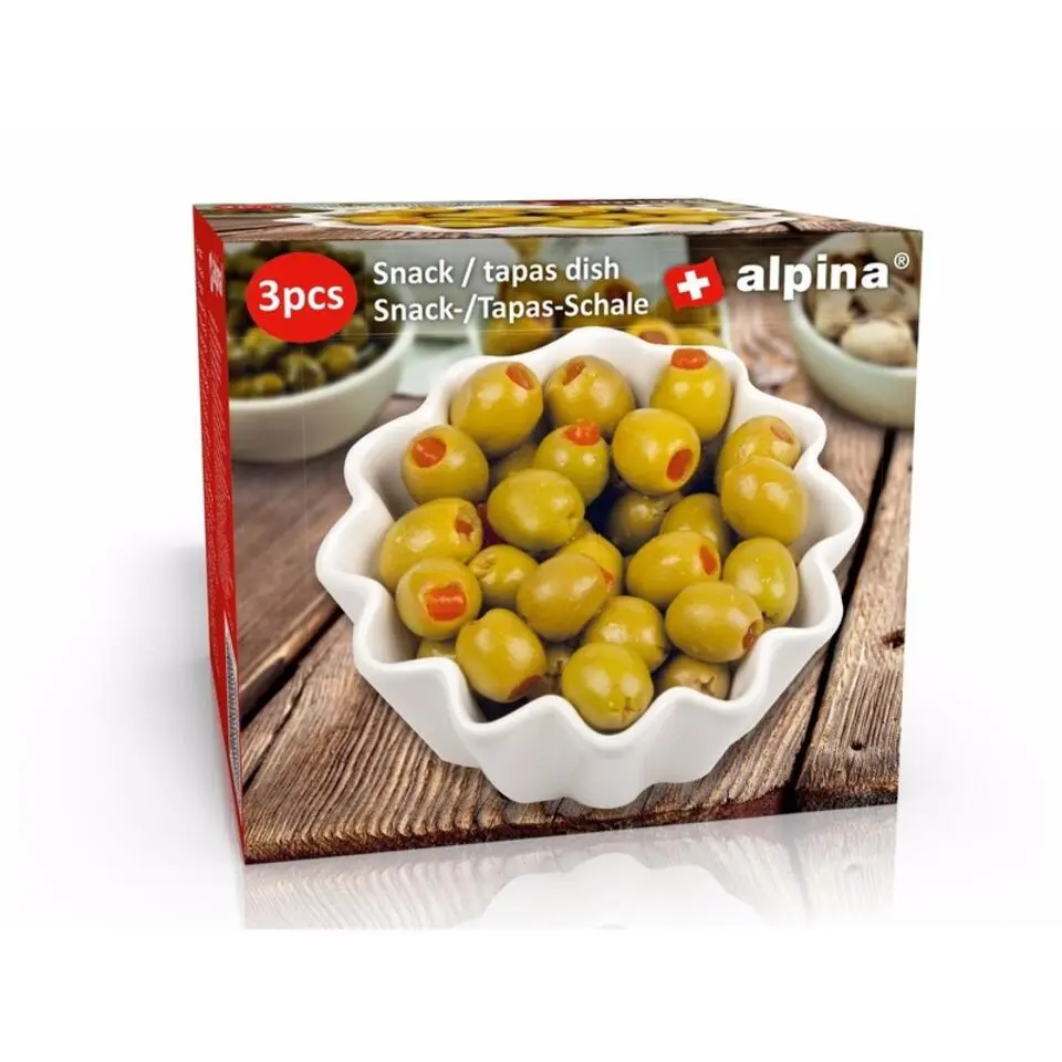 Kommetjes - aardewerk - stervormig - 3x - 10 cm - snackschaaltjes