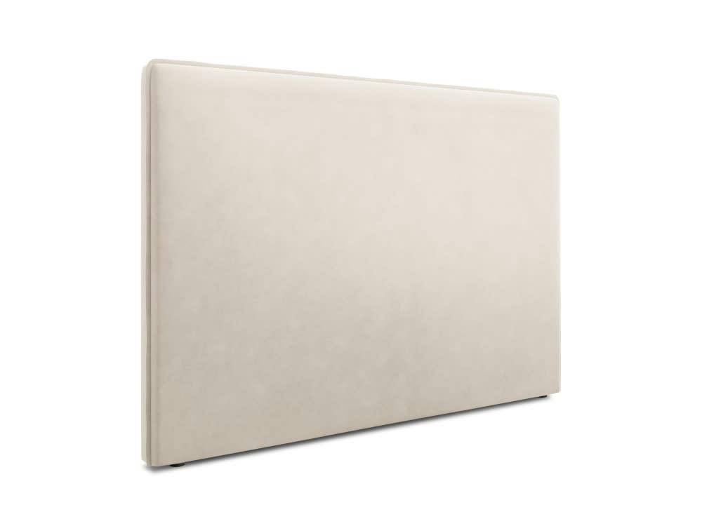 PROVENCE - Tête de lit en velours beige 120x140x10