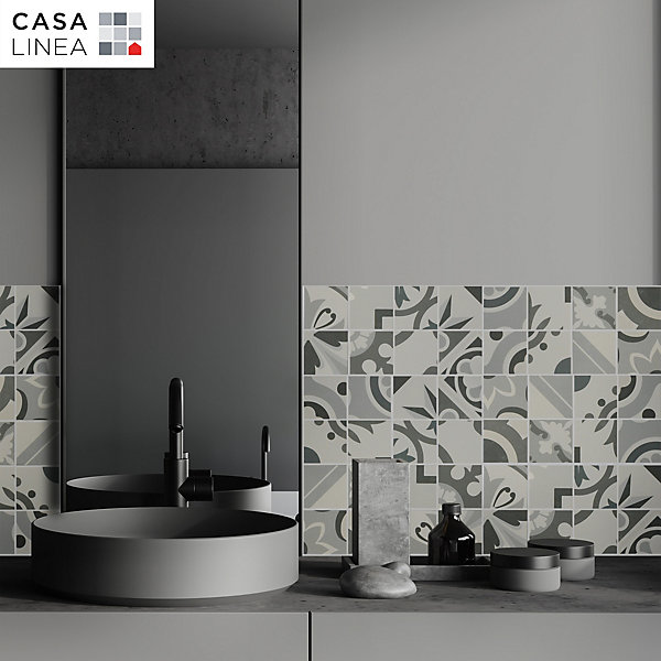 MOSAIQUE CIMENTO GREY 1 PLAQUE 30 X 30 CM CASA LINEA